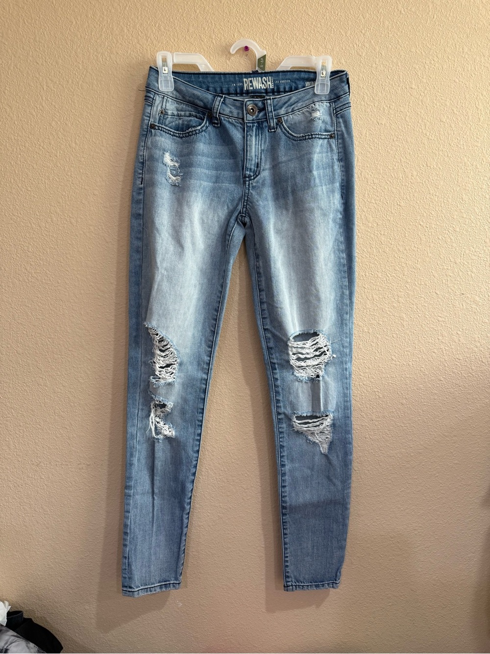Rewash Light Blue Ripped Skinny Jeans